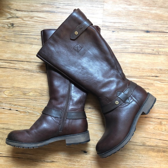 Naturalizer Shoes - Naturalizer Tanita Wide Calf Brown Leather Boots